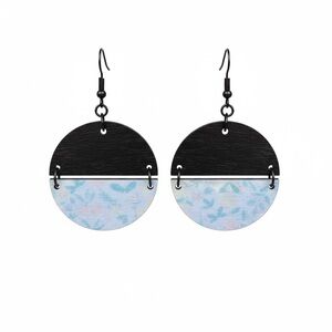 Chic Black and White Patterned Earrings